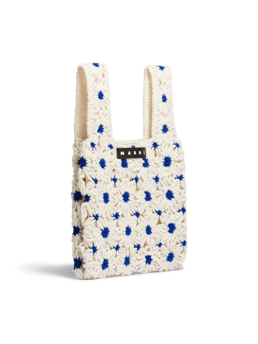 ホワイト&ブルー MARNI MARKET FISH クロシェバッグ - ハンドバッグ - Image 2