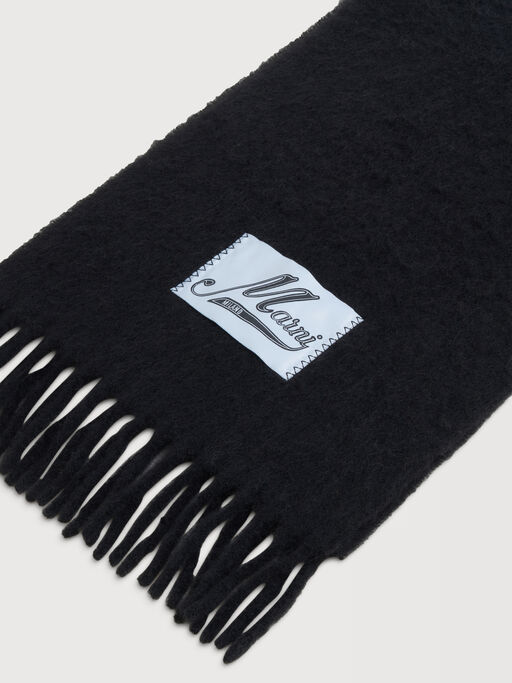 Black alpaca scarf - Scarves