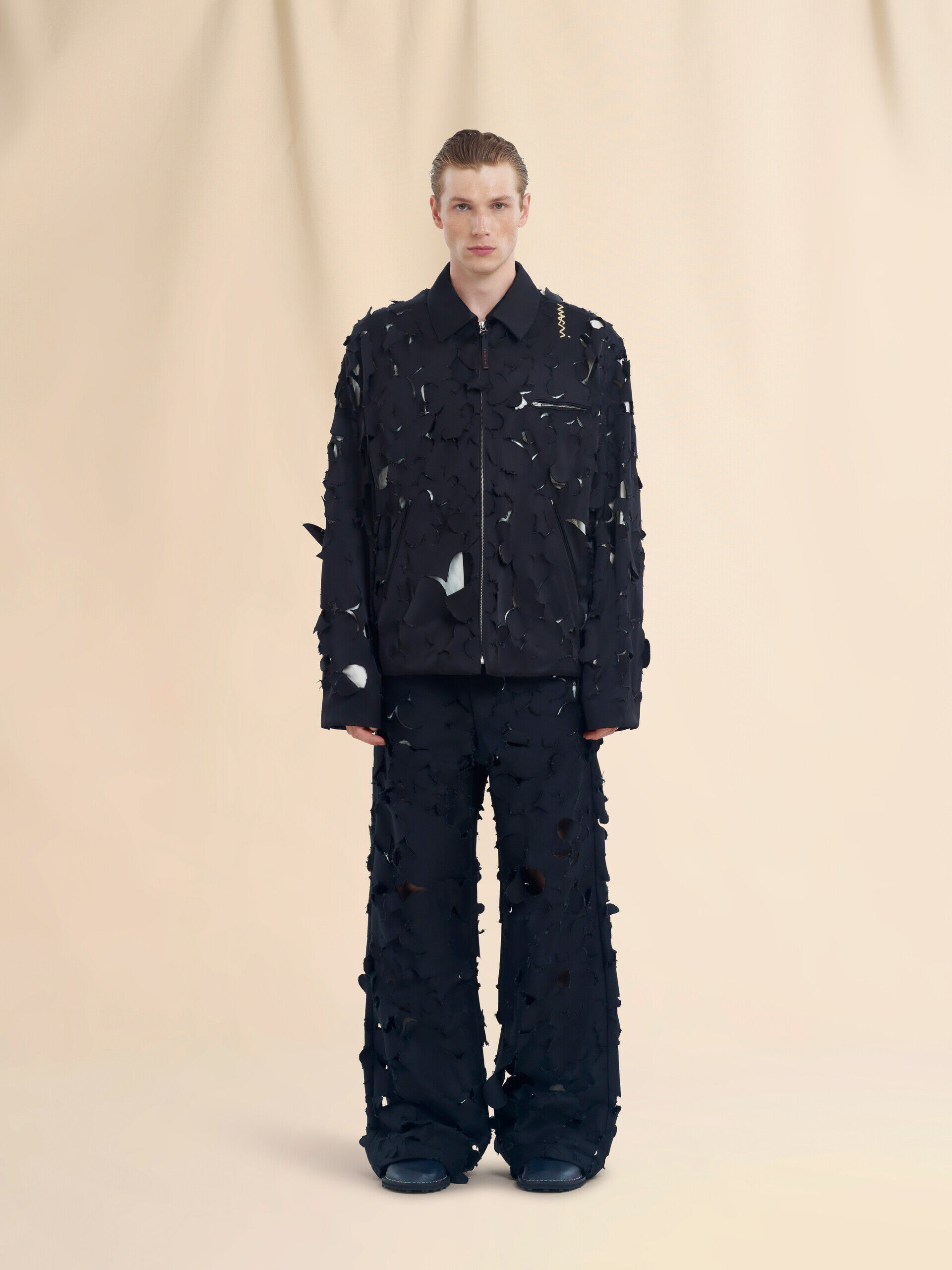 ダッチェスサテンジャケット、カットアウトディテール付き | Marni