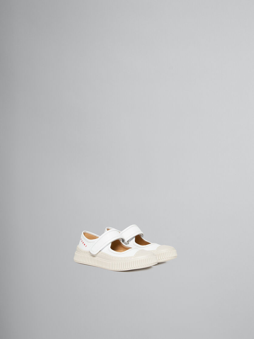 White Leather Mary-Jane Sneaker - kids - Image 2
