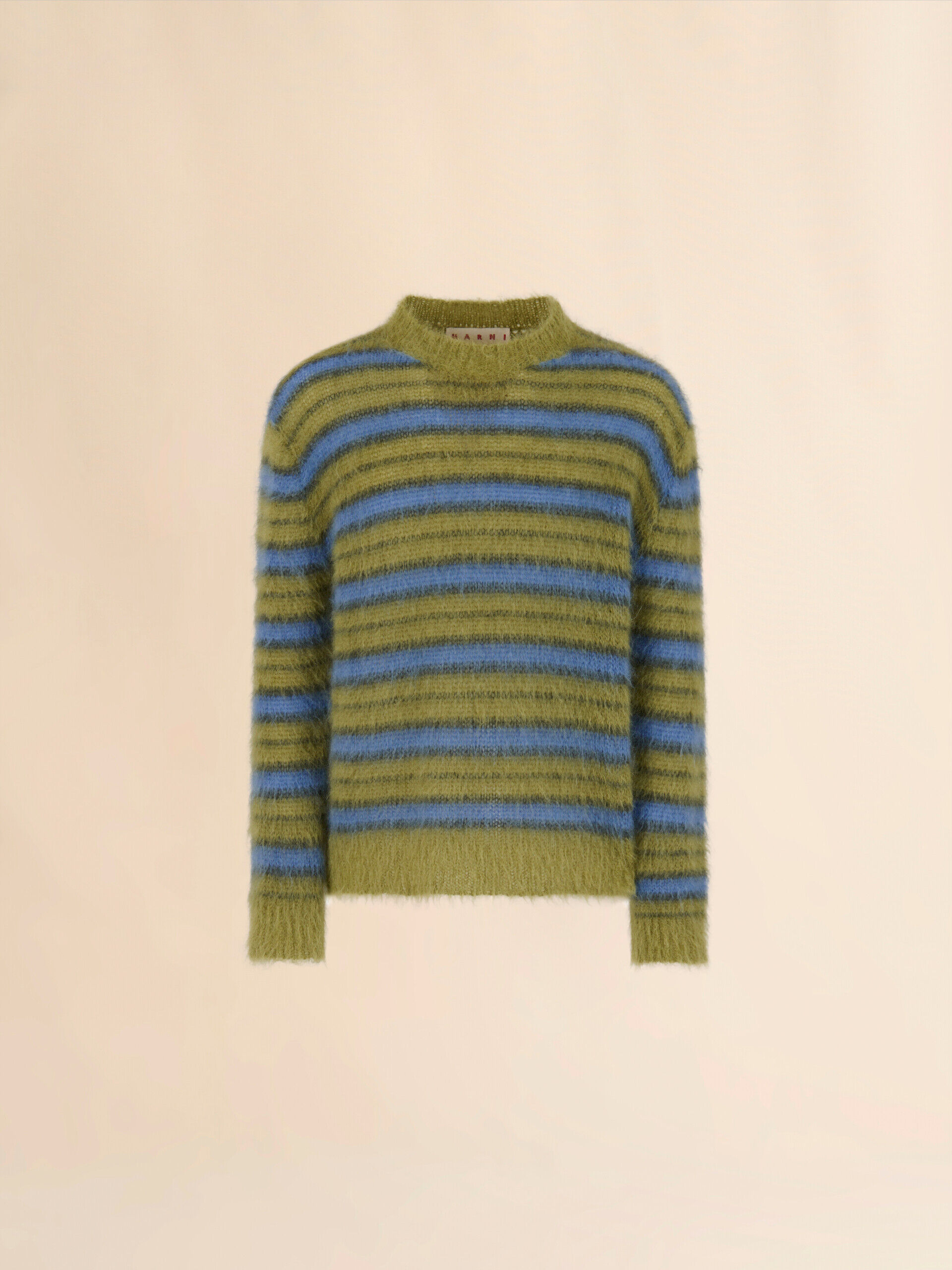 宅配 試着のみレア】MARNI マルニ茶白ミックスウールモヘア