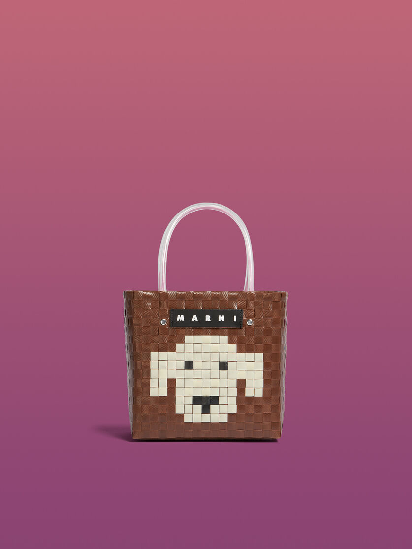 Light pink MARNI MARKET ANIMAL BASKET bag - Shopping Bags - Image 1