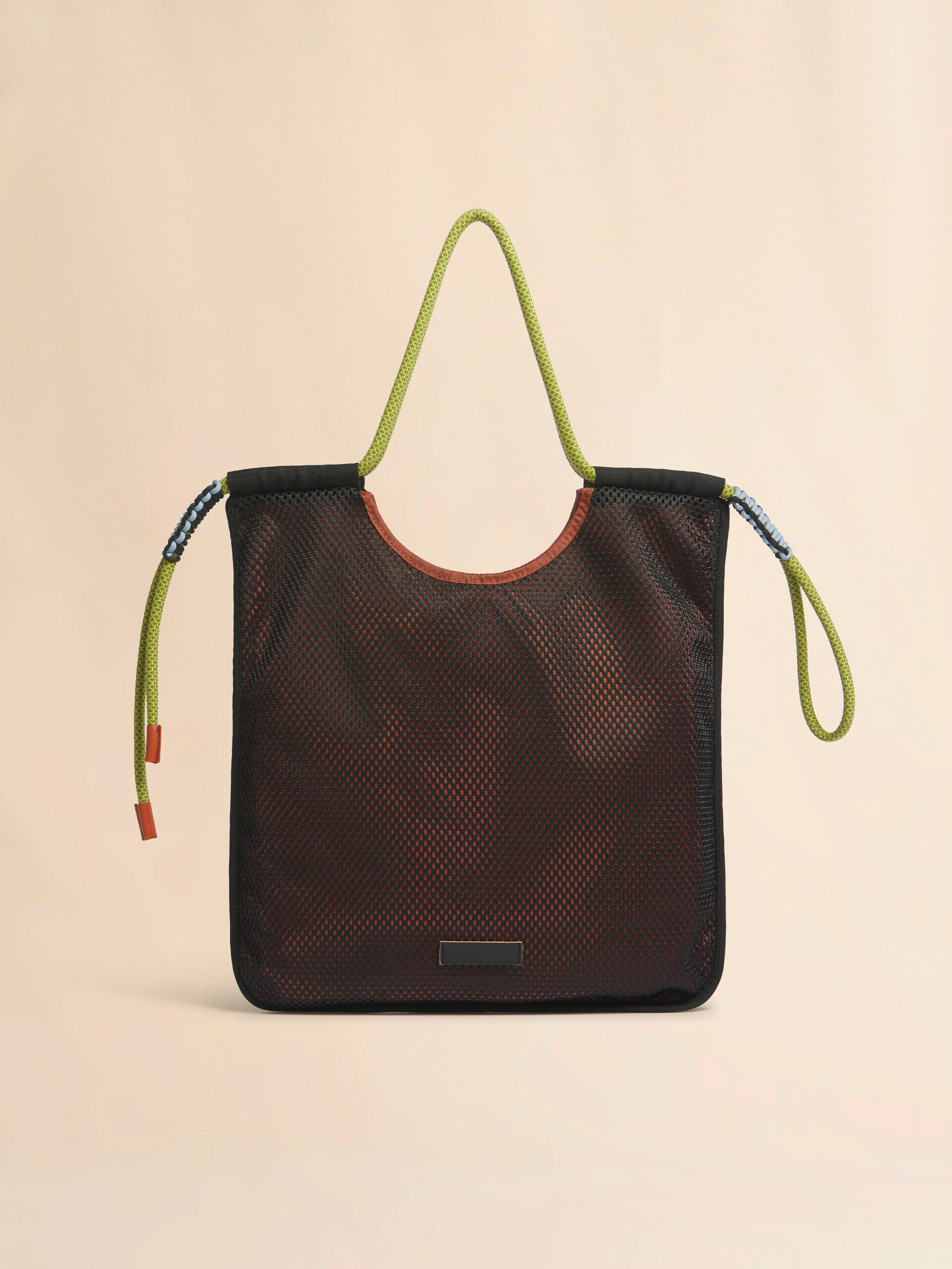 ブラウン＆ブラック ナイロン製 Modulus トートバッグ | Marni
