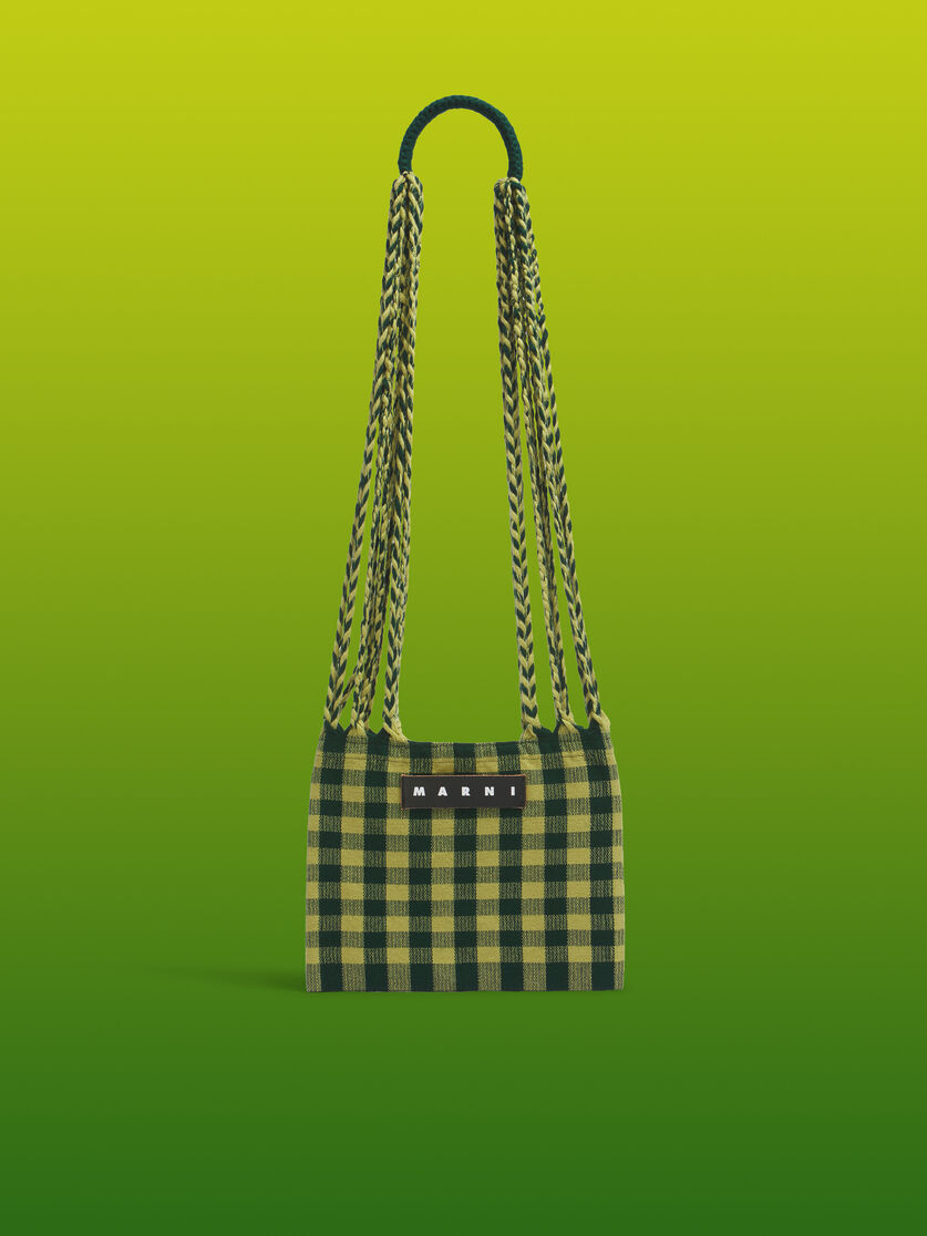 ホワイト MARNI MARKET CROSS CHECKERBORAD HAMMOCK BAG - ショッピングバッグ - Image 1