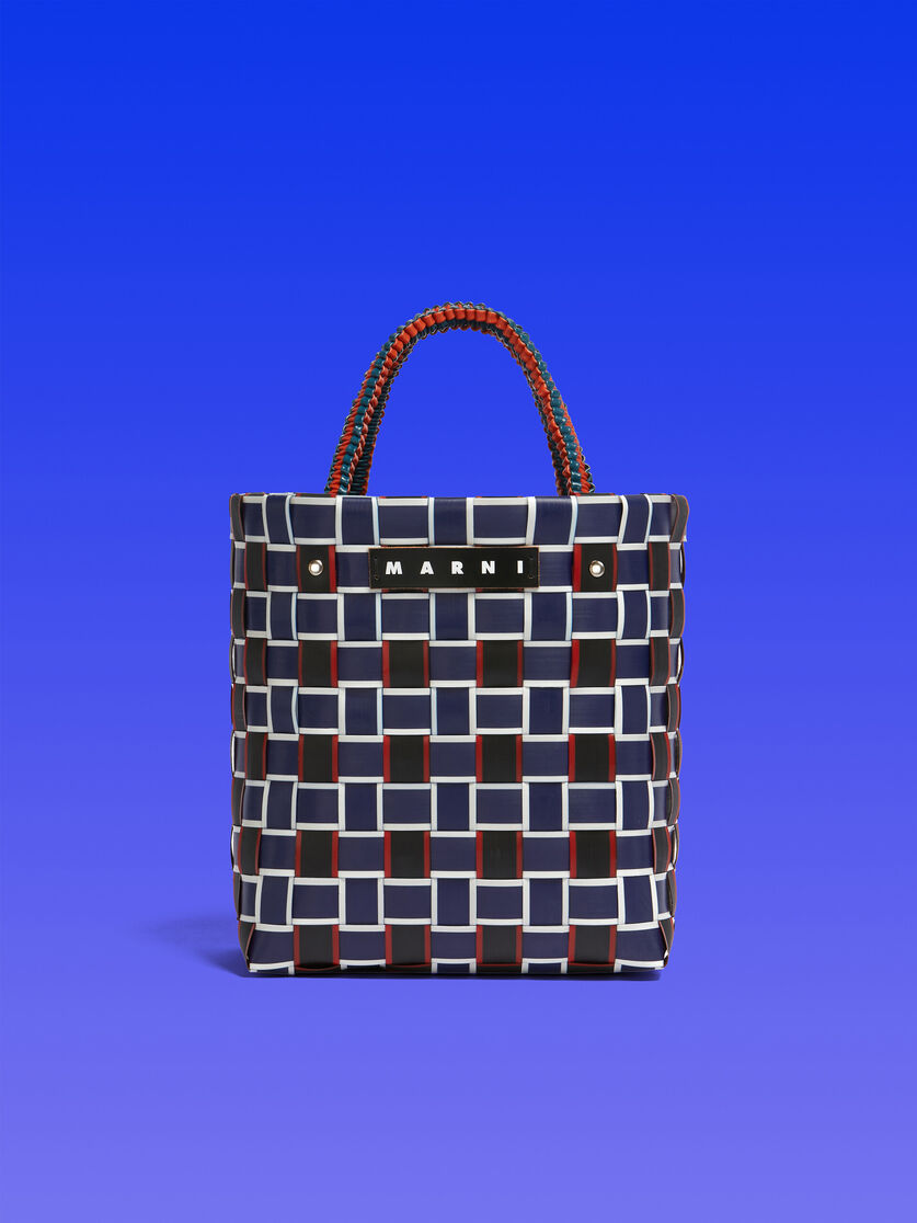 ピンク&グリーン MARNI MARKET TAPE BASKET BAG - ショッピングバッグ - Image 1