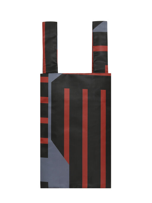 ヌガー＋ブラック MARNI MARKET ARCHIVE FABRIC TOTE BAG - ショッピングバッグ