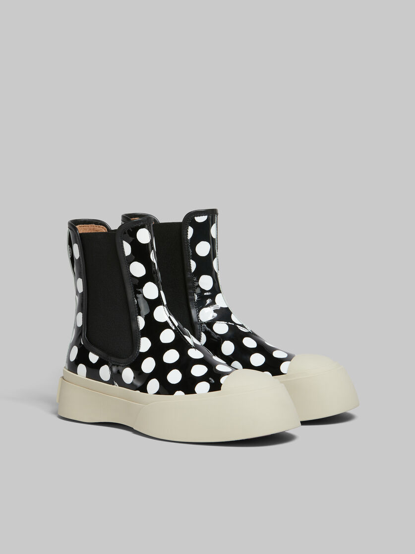 Black and white polka-dot patent leather Pablo Chelsea boot - Boots - Image 2