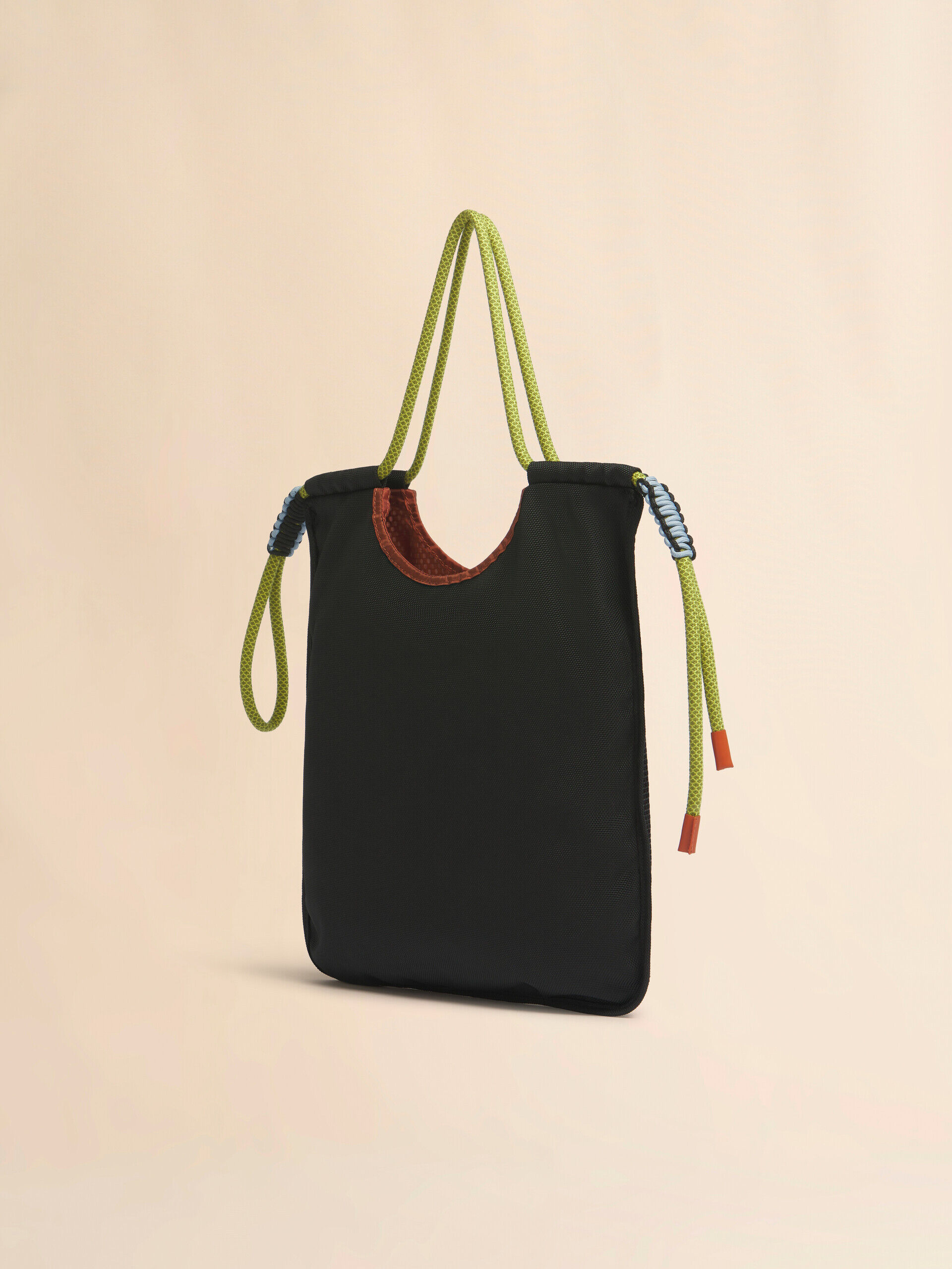 ブラウン＆ブラック ナイロン製 Modulus トートバッグ | Marni