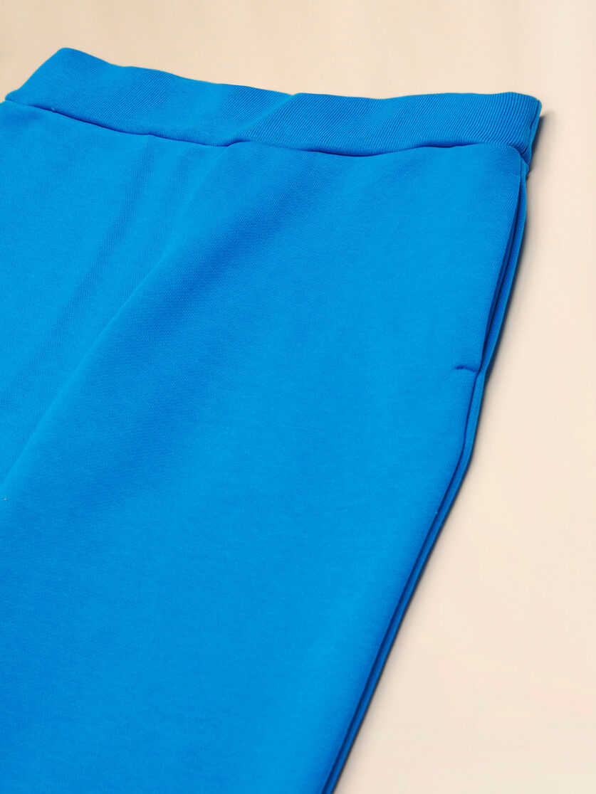 Joggers in cotone blu con stampa Marni, Image 3