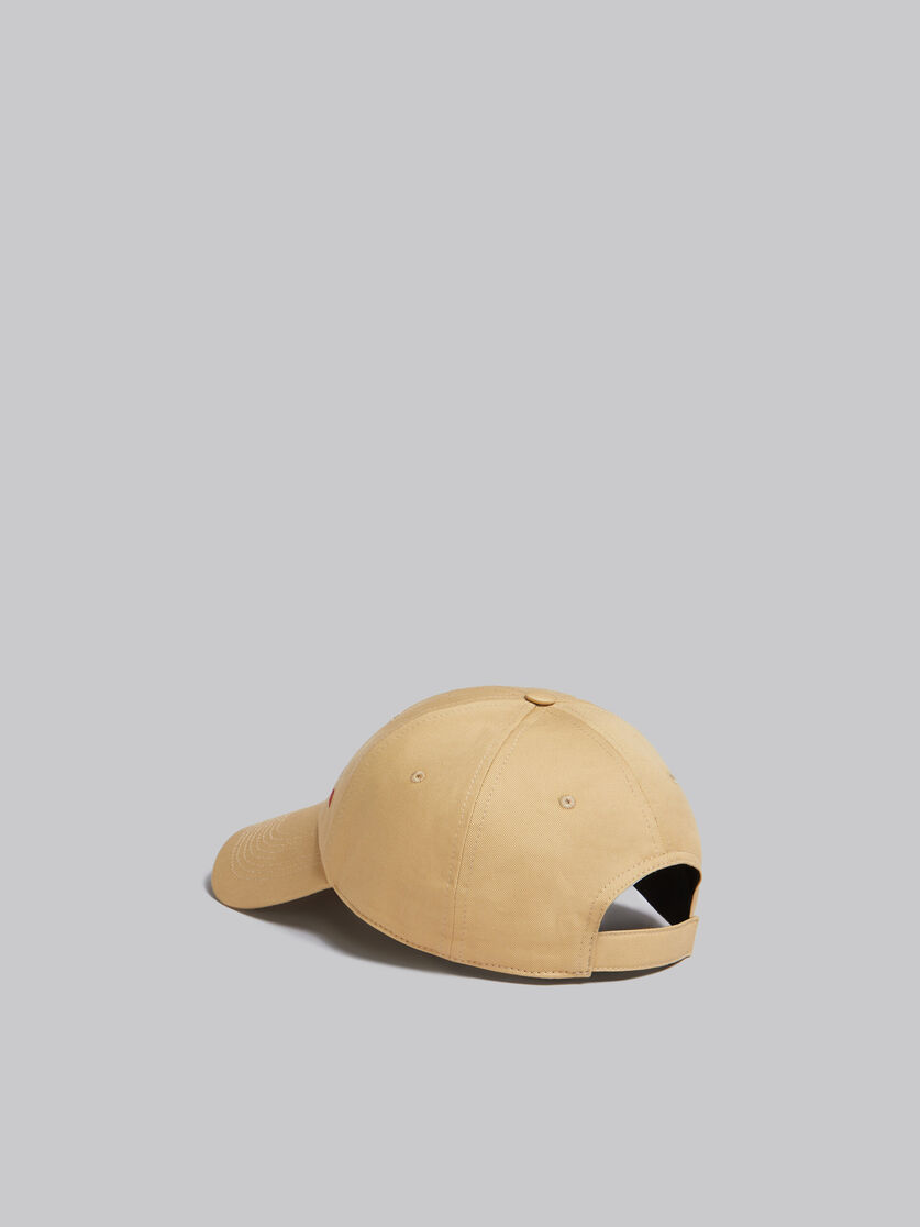Black bio gabardine baseball cap with embroidered logo - Hats - Image 3