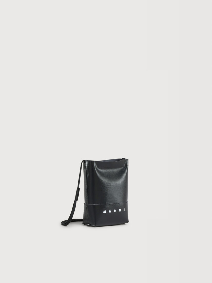 Black Tribeca crossbody bag with shoelace strap, Image 2
