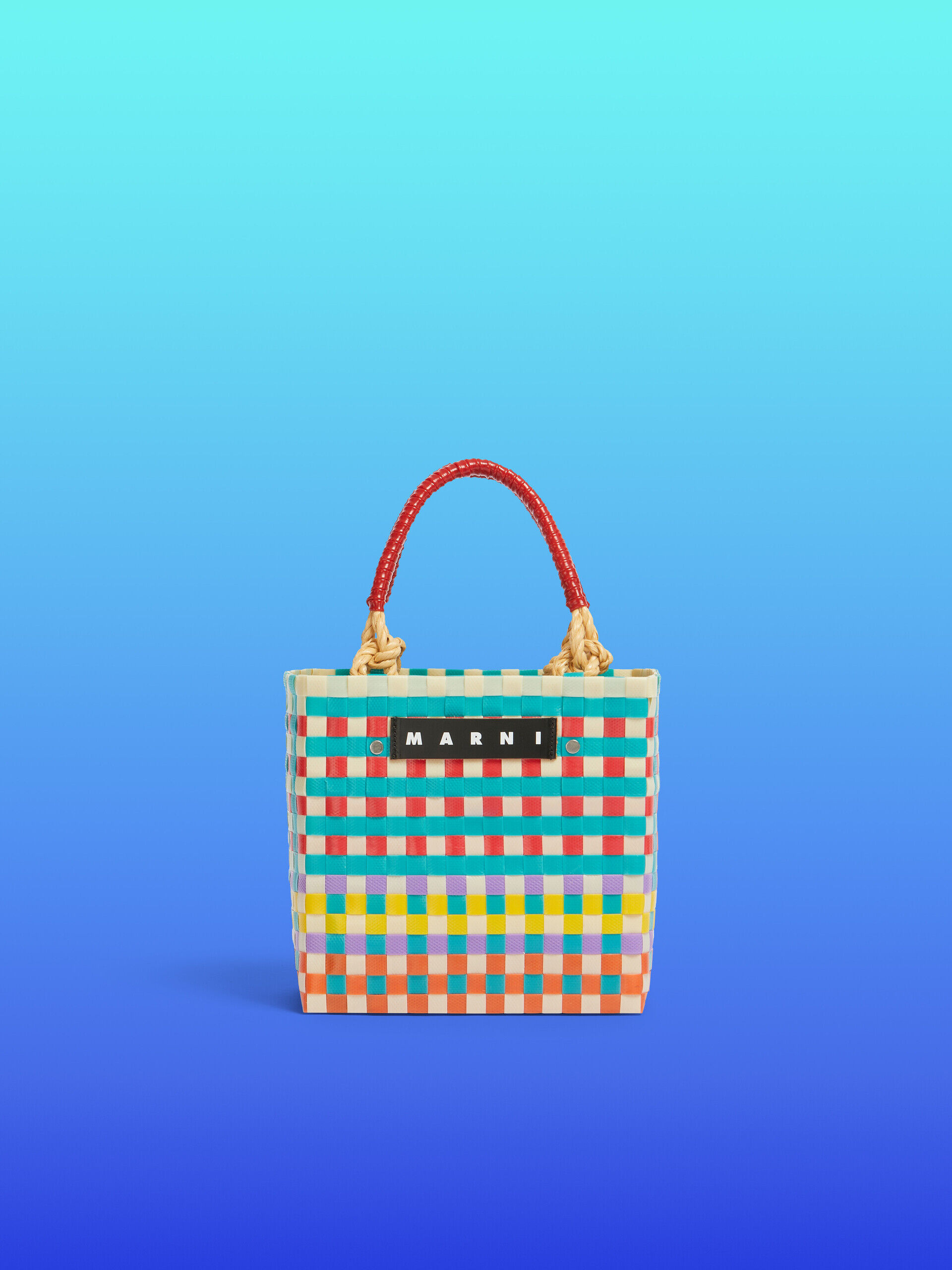 MARNI マルニ MARKET バスケットバッグ ブルー ライトブルー MARNI MARKET シリンダーシェイプ バスケット