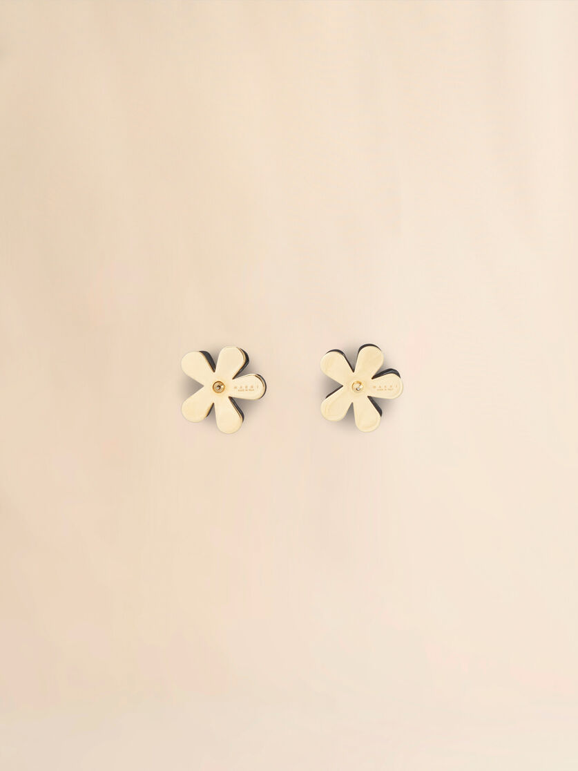 Flower Pop Ohrringe aus indigoblau emailliertem Metall - Ohrringe - Image 2