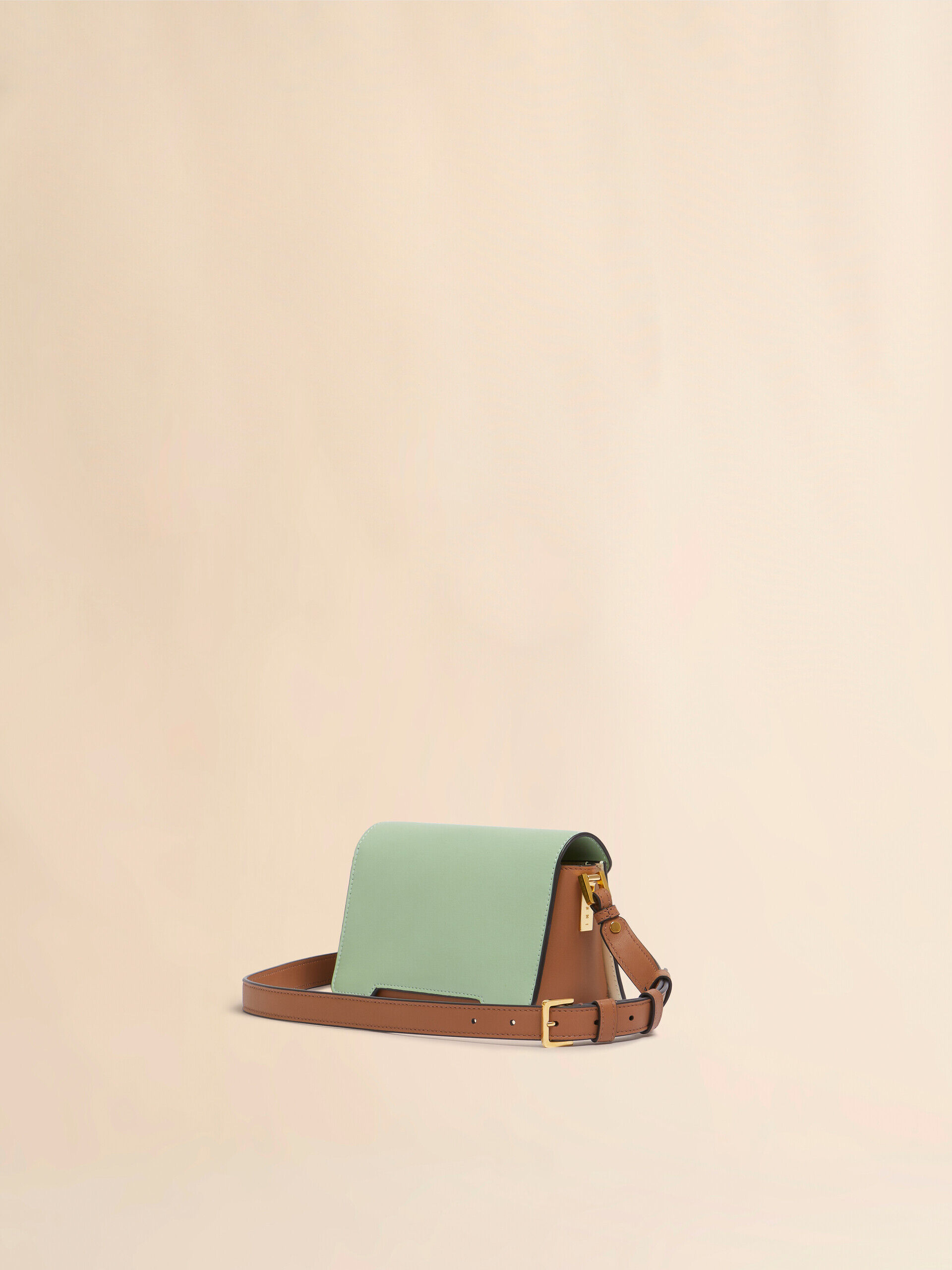 グリーン クリーム ブラウン レザー製 Trunkaroo ミニショルダー