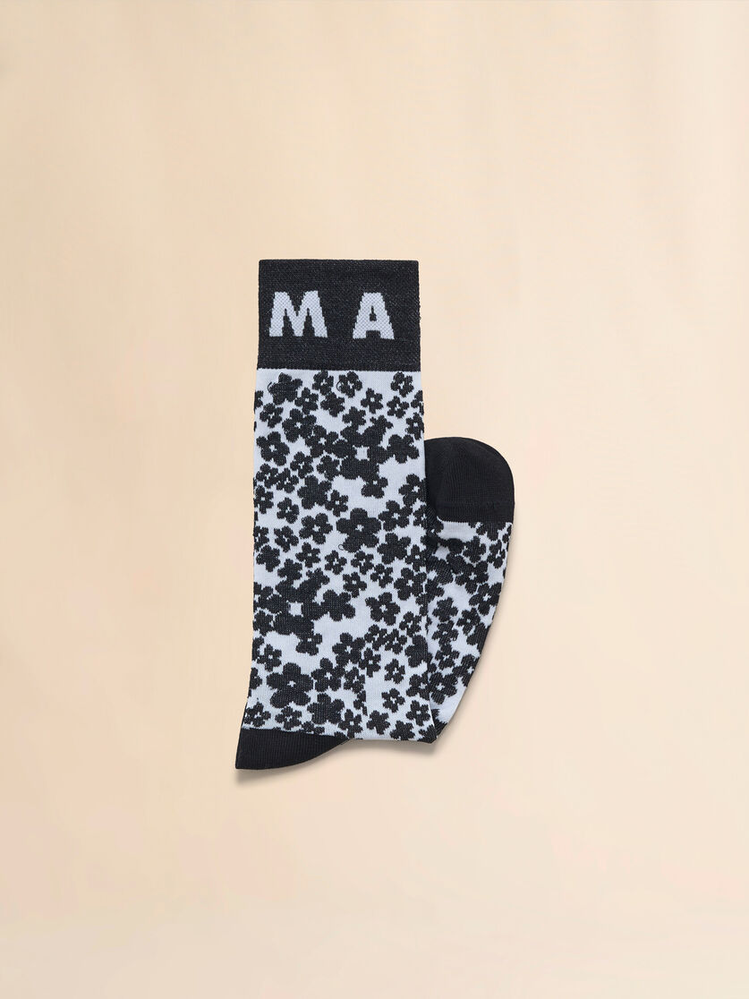 Blue floral socks - Socks - Image 2