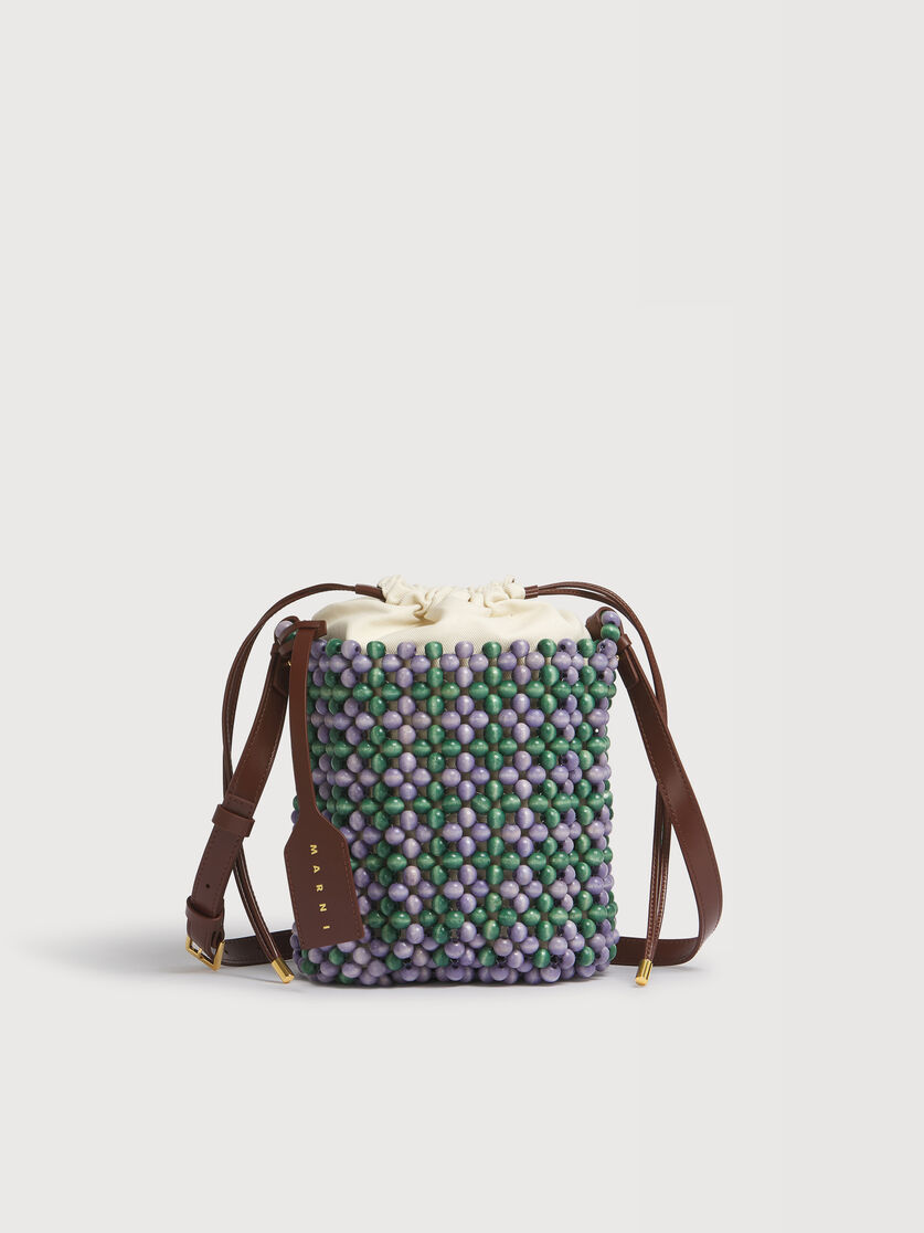 Lilac and green Beads Bag, Image 1