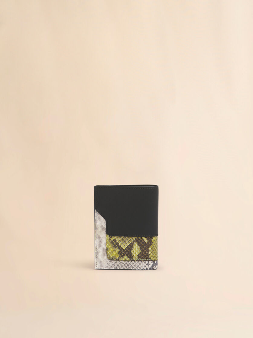 Black, grey and brown leather bifold wallet - Wallets - Image 3