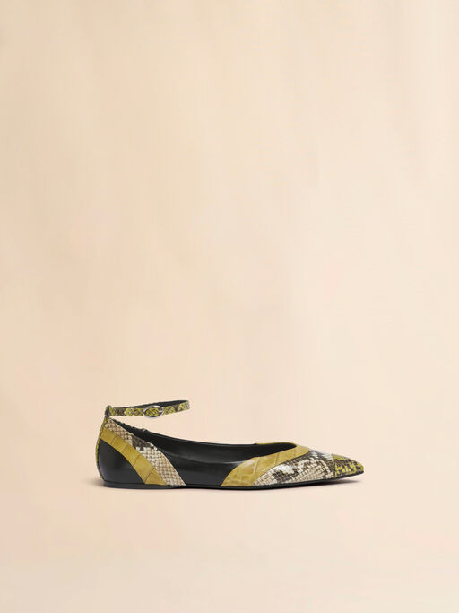 Green leather pointed-toe ballerina - Ballet Shoes