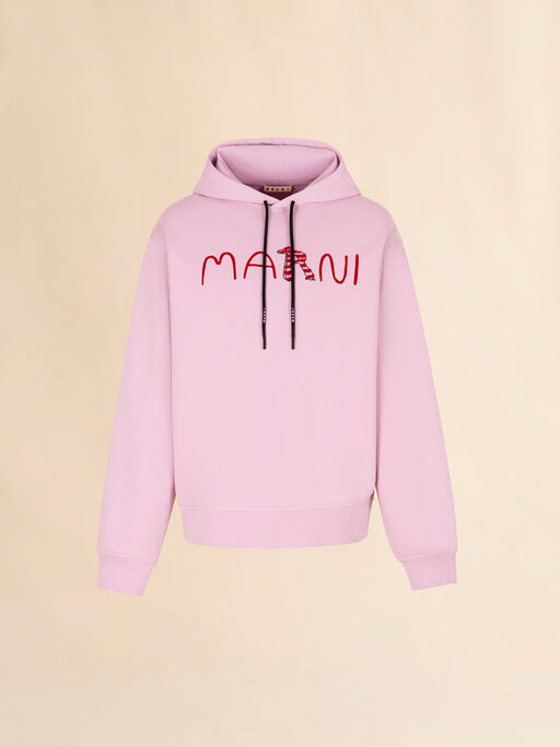 Marni Animal Alphabetロゴ ピンク コットンフーディ - ニット