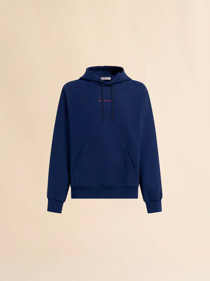 ホワイト ミニ Marniプリント オーガニックコットン製フーディー - ニット - Image 1