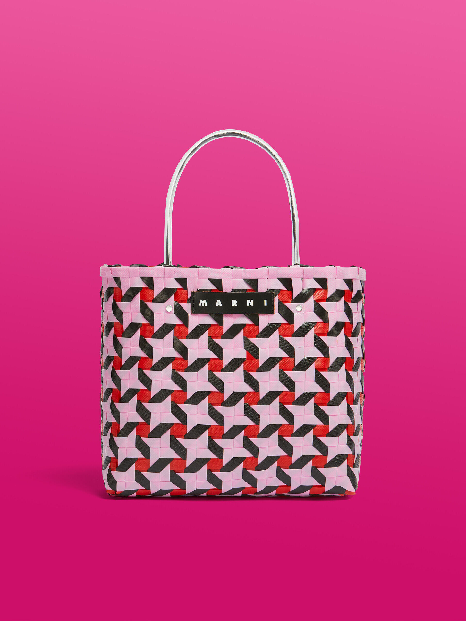 週間売れ筋 ピンク Marni | ミディアムバスケットバッグ MARKET MARNI スター バッグ
