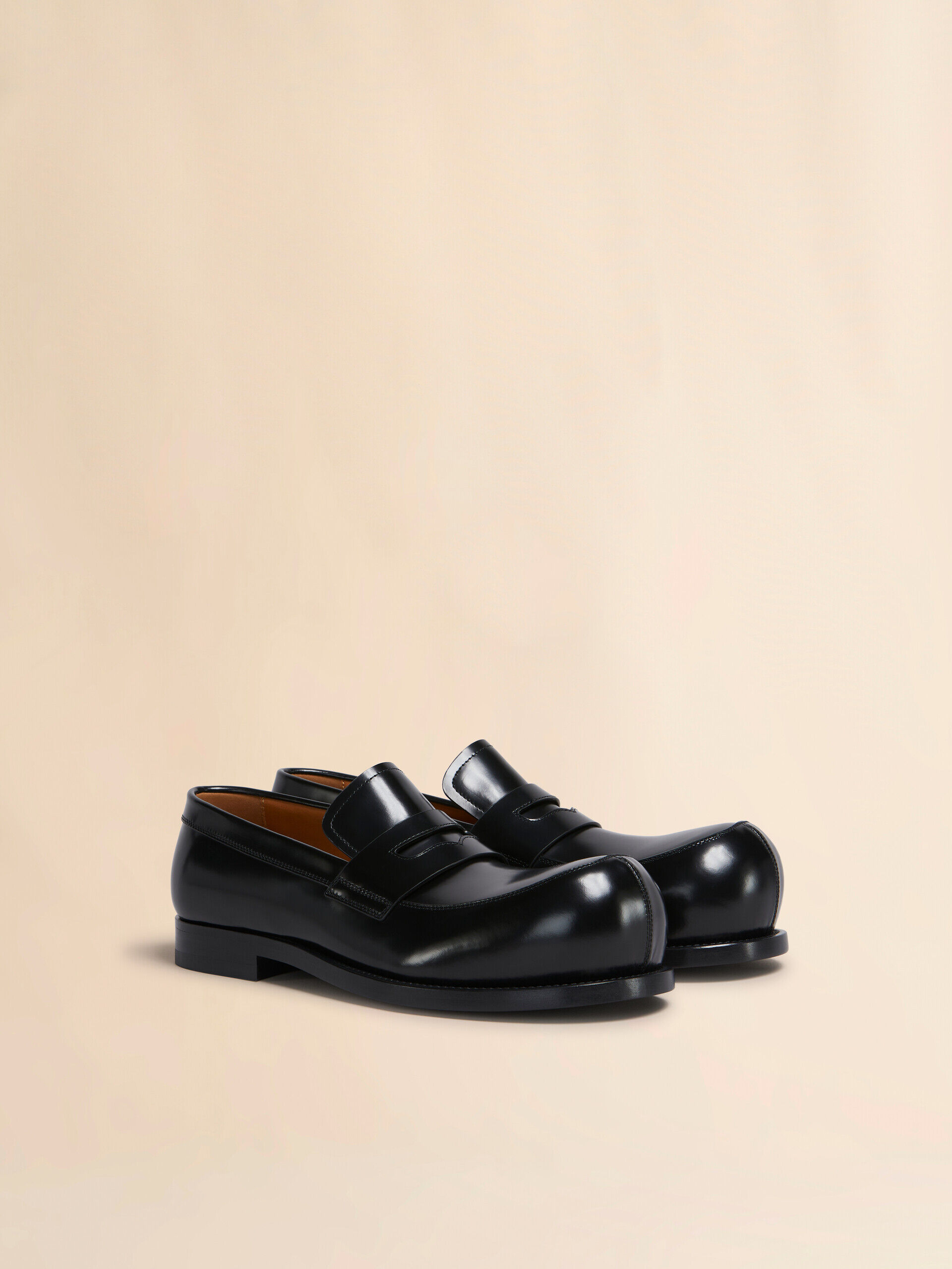 Black leather New Wave loafer | Marni