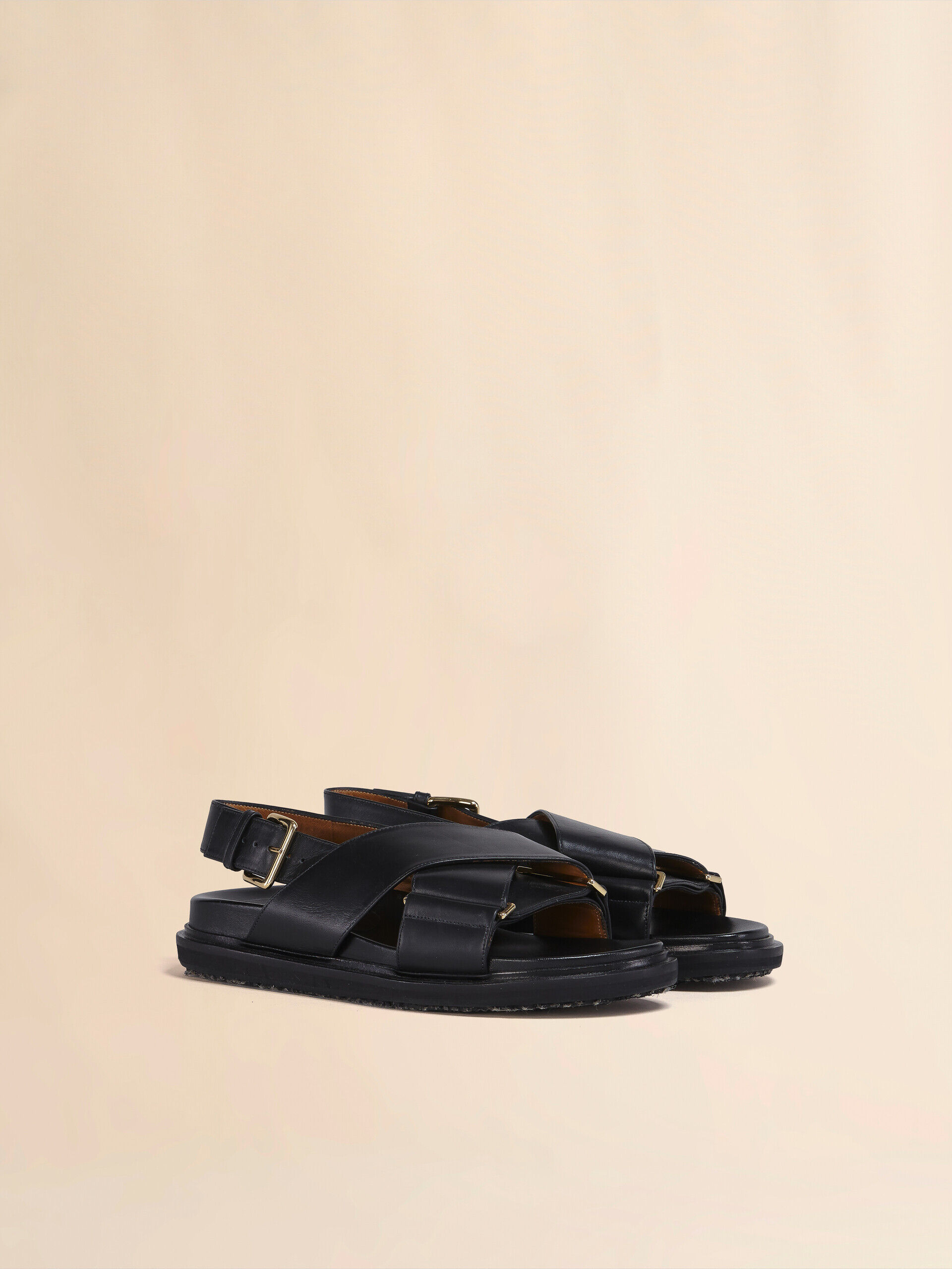 レディース フスベットサンダル、ファースライド | Marni
