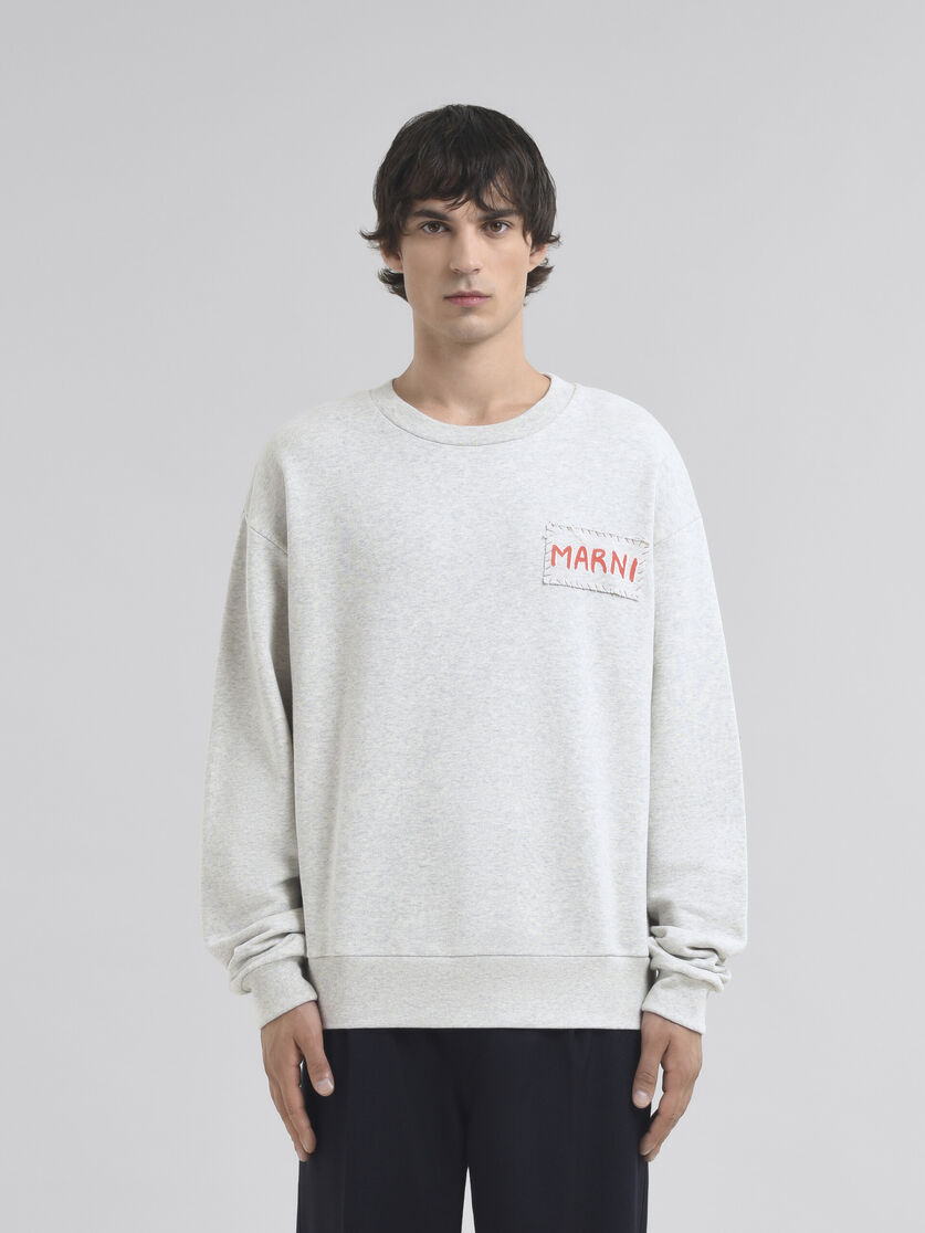 グレー マルニパッチ メランジコットン製 スウェットシャツ | Marni 