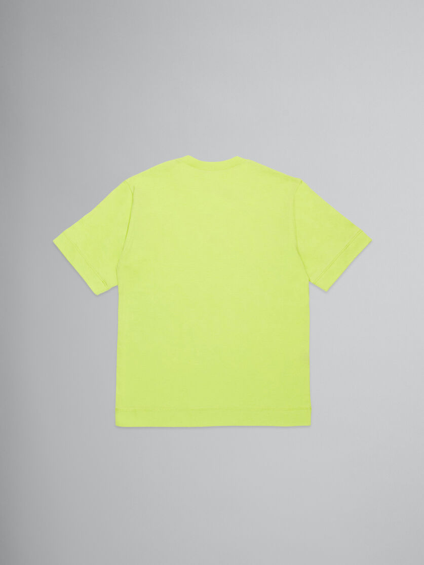 Lime green T-shirt with embroidered logo | Marni
