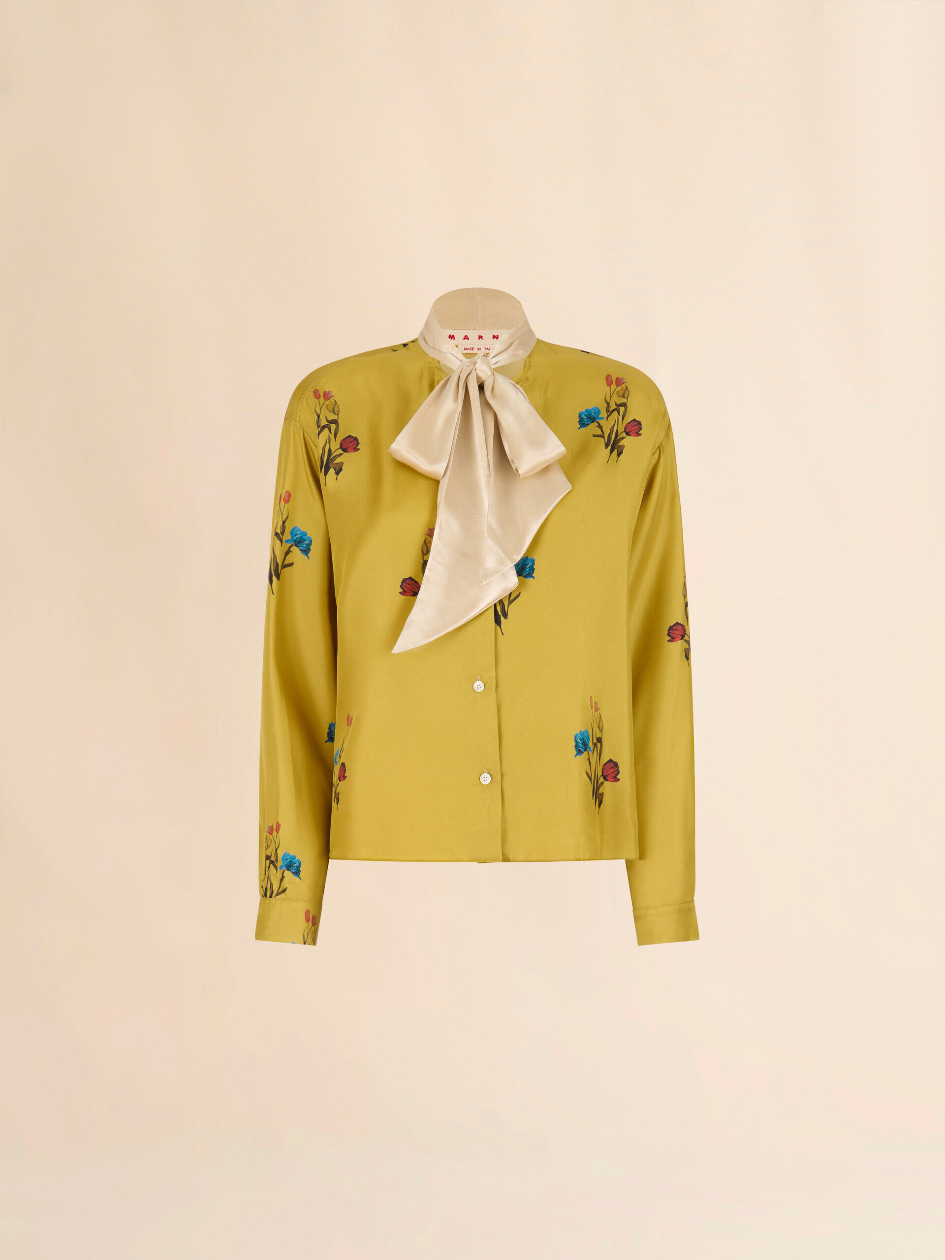 marniシルクシャツブラウス MARNI マルニ レディース シルク100% オープンカラーシャツ