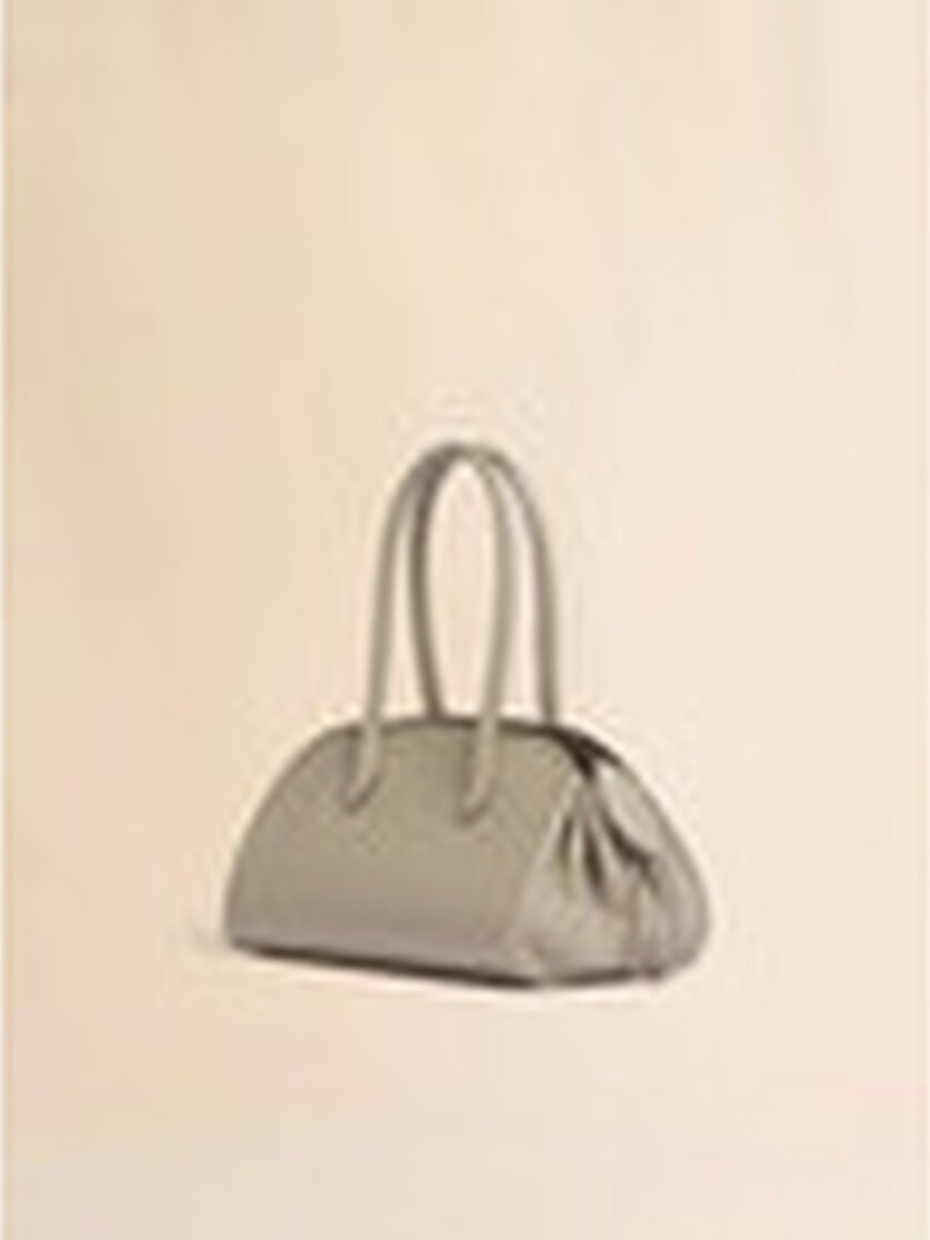 Taupe leather Tulipea EW tote bag, Image 6