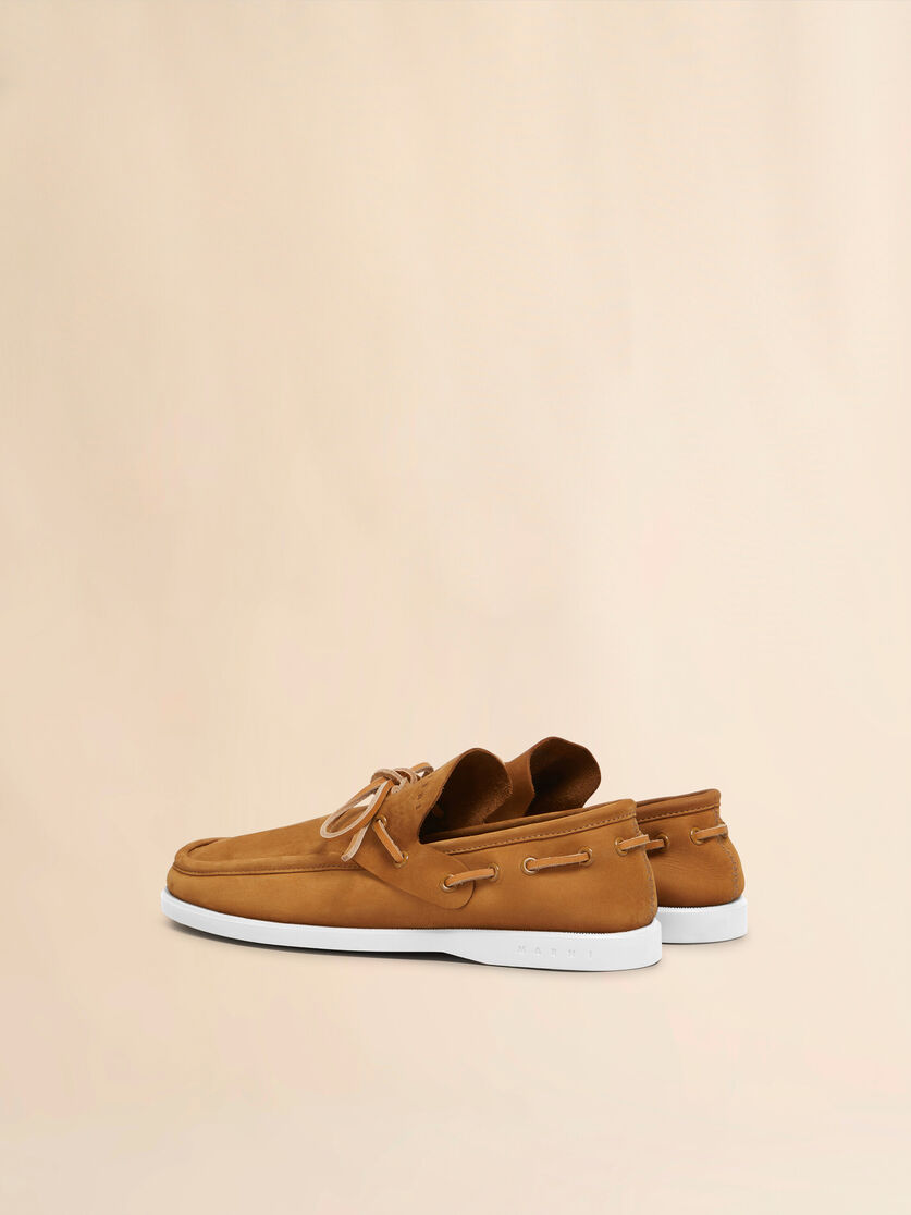 Pink nubuck boat loafer - Mocassin - Image 3