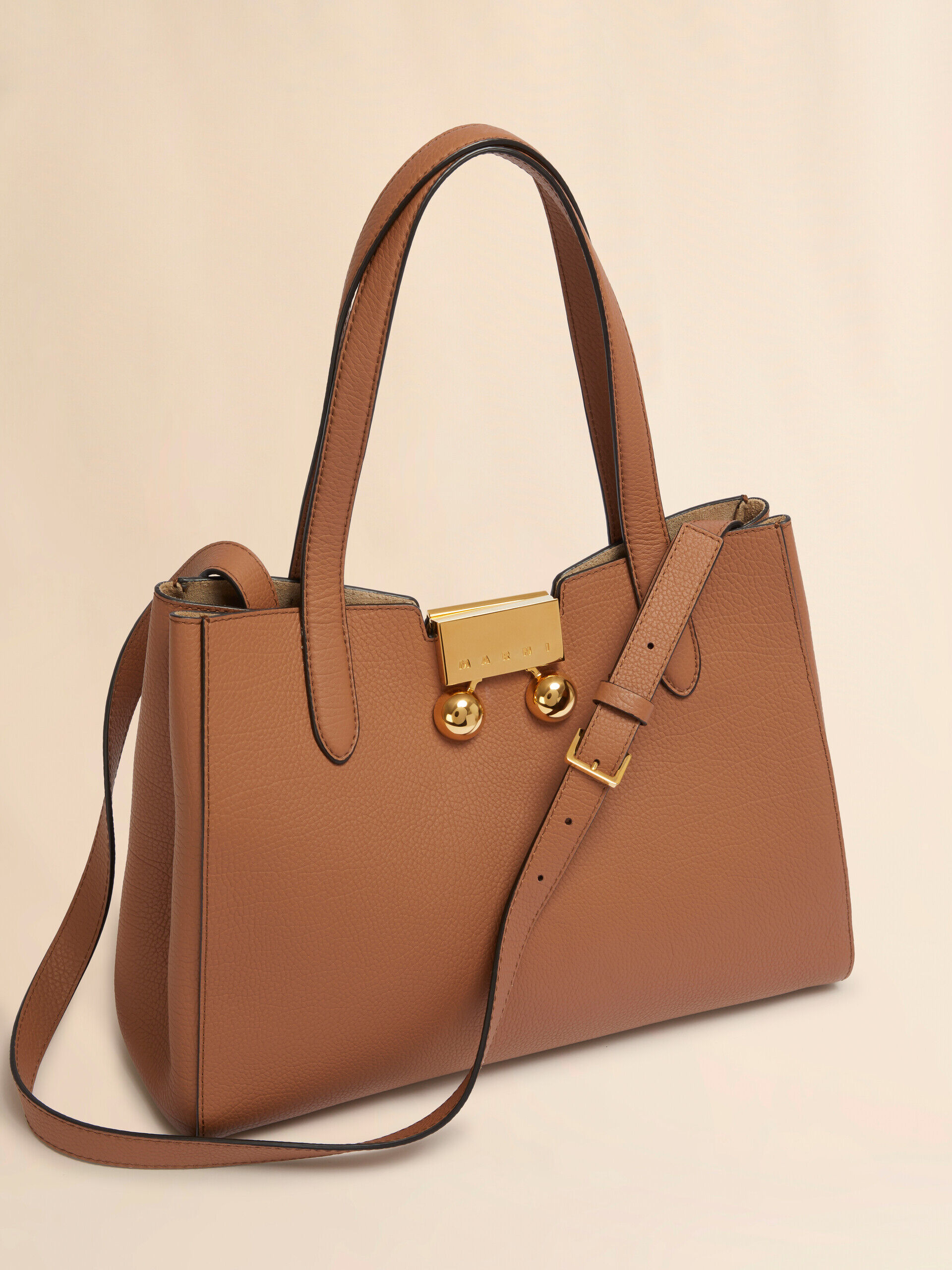 ブラウン レザー製 Trunkaroo トートバッグ | Marni