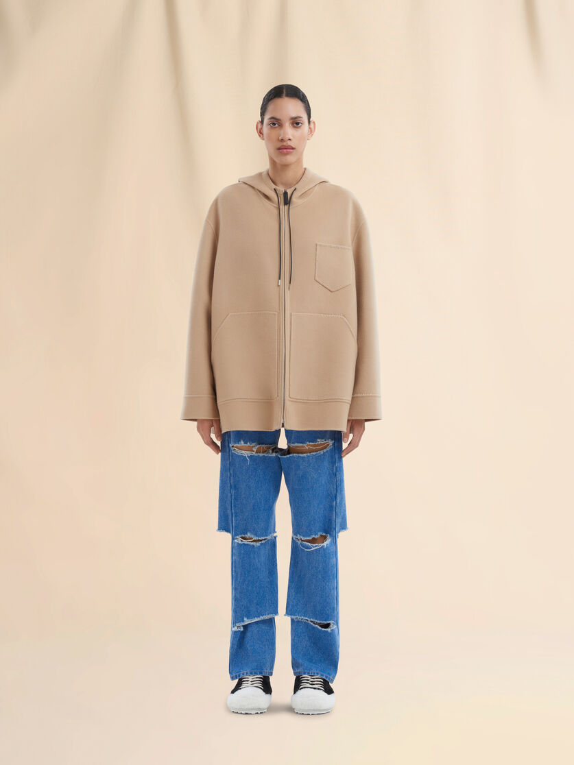 Schwarzer Parka aus Wolle und Kaschmir mit Marni Mending - Jacken - Image 2