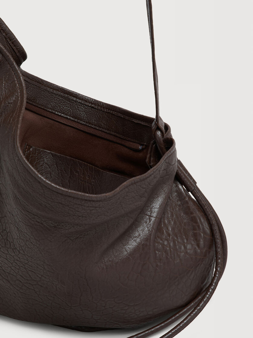 Small brown nappa Hobo bag, Image 3