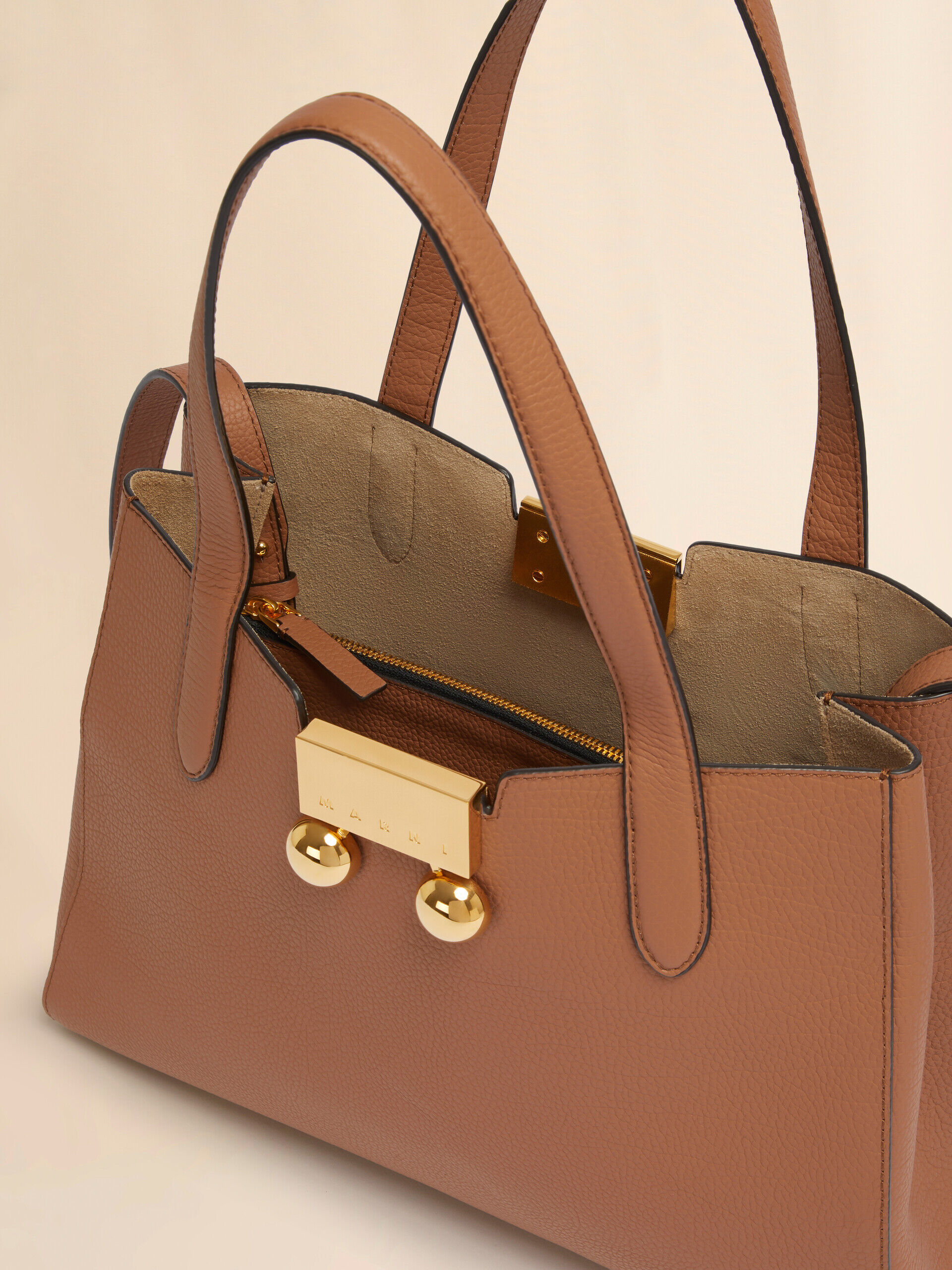 ブラウン レザー製 Trunkaroo トートバッグ | Marni