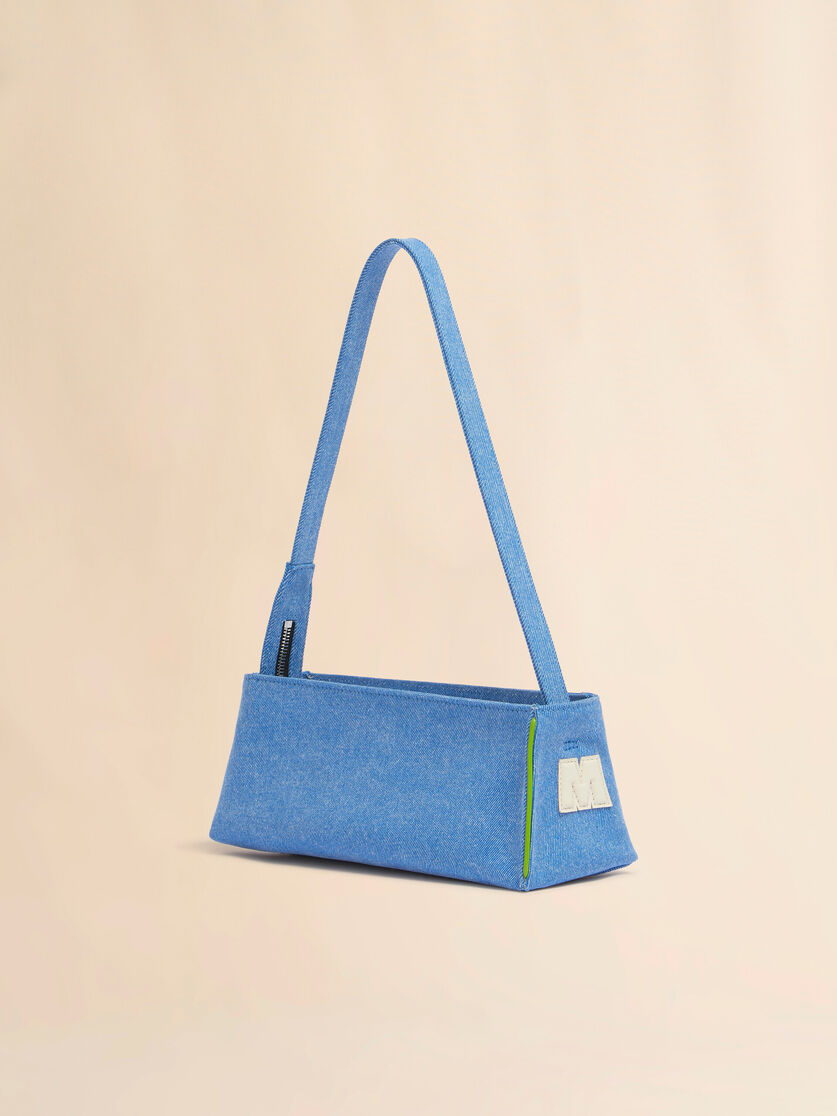 Blue denim Museo baguette bag - Shoulder Bags - Image 3