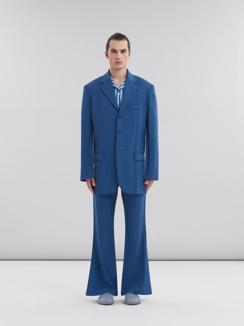 Blue wool-mohair blazer with Marni mending - Jackets - Image 2
