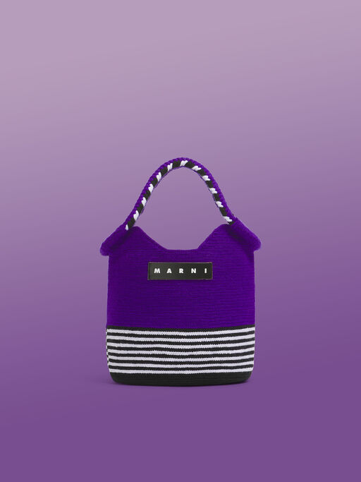 アメジスト MARNI MARKET BUCKET BAG - ショッピングバッグ