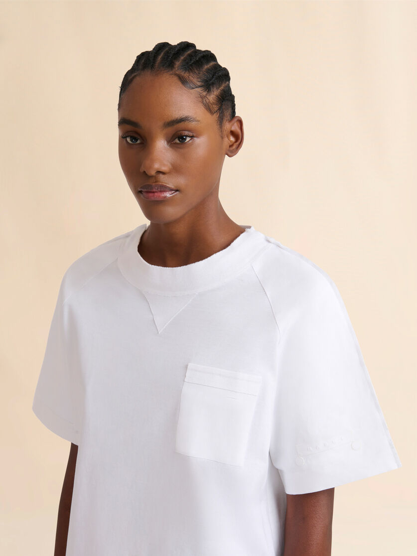 Pale peach cotton short-sleeve sweatshirt with Trunkaroo detail - T-shirts - Image 4