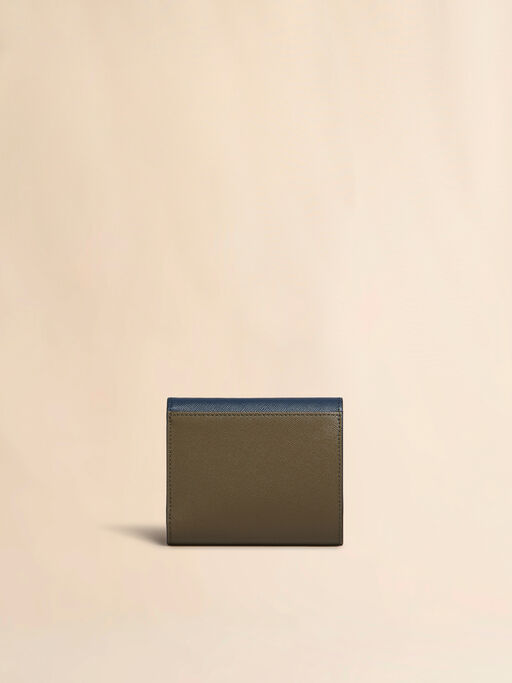 ブルー、ホワイト、グリーン サフィアーノレザー製ウオレット - 財布