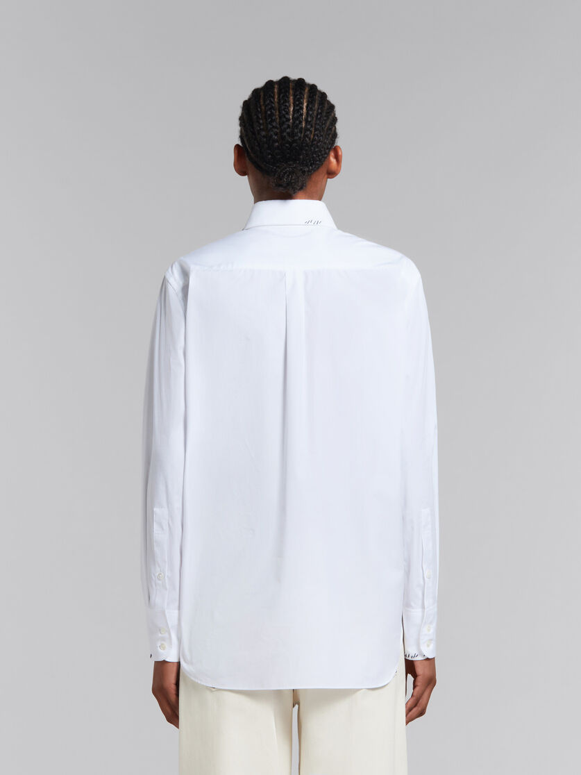 White organic poplin shirt with Marni mending | Marni