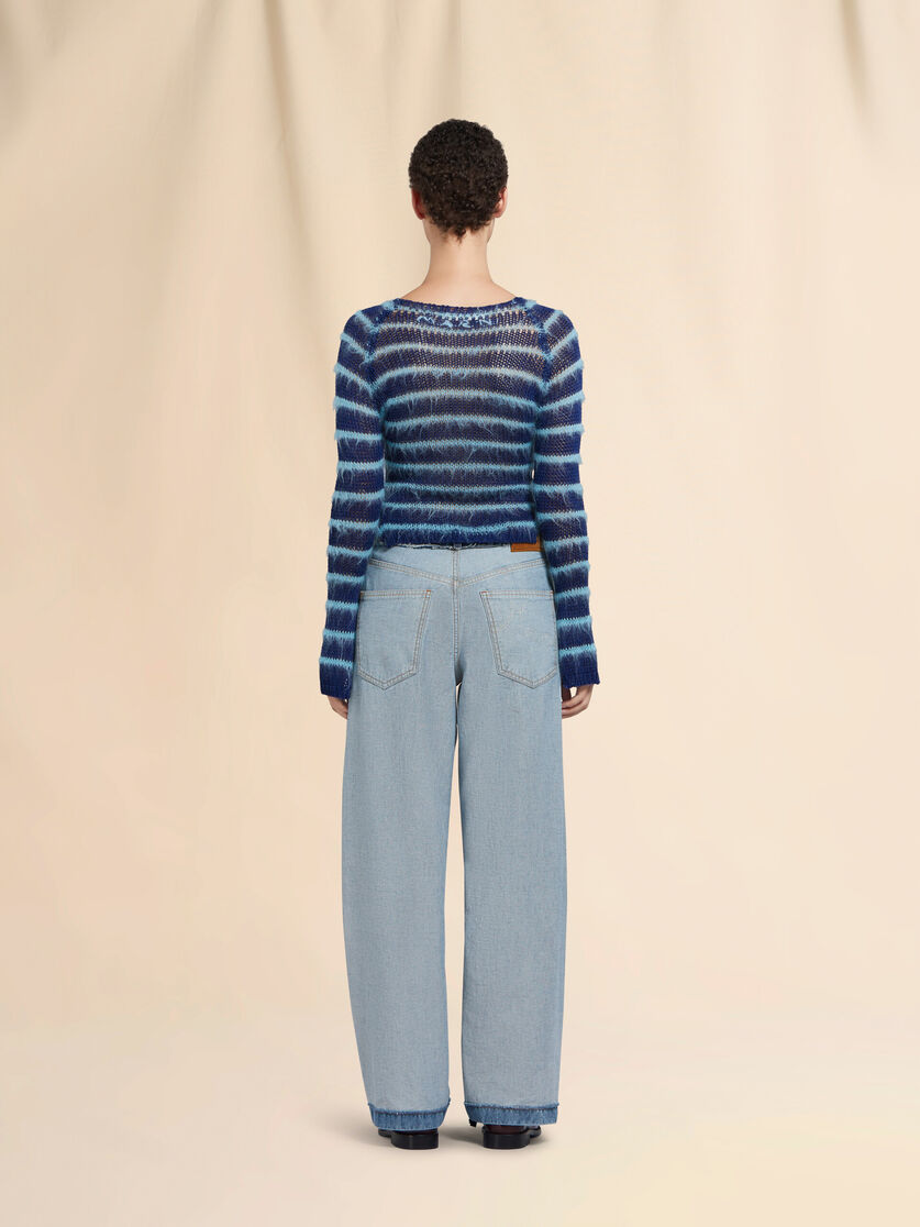 Blue inside-out denim carrot-fit jeans - Pants - Image 3