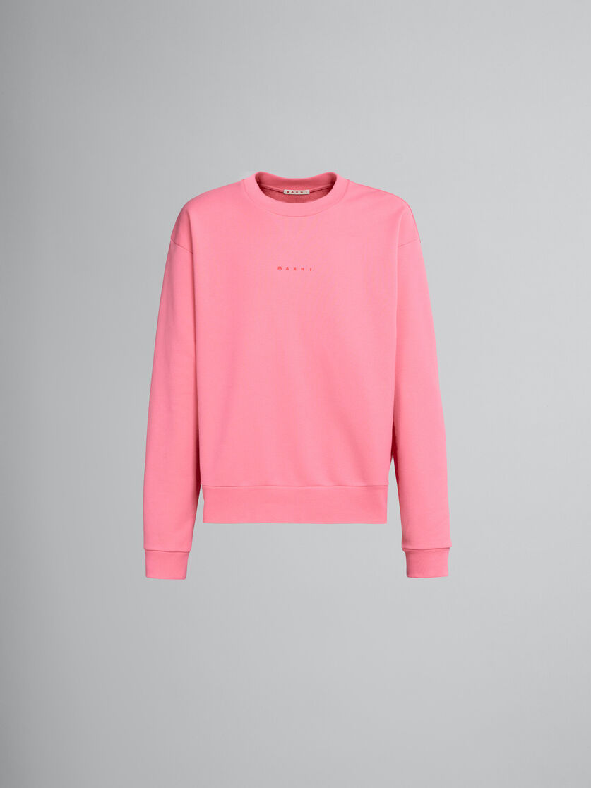 Candy pink sweatshirt with logo - Sweaters - Image 1