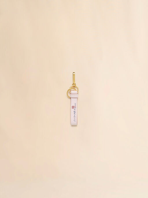 Pink leather keyring with Marni Mending - Key Rings