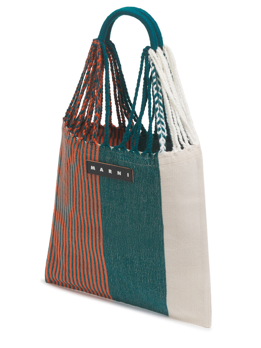 MARNI MARKET ポリエステル ショッピングバッグ ハンモック風ハンドル付き グレー/ターコイズ/レッド - ハンドバッグ - Image 4