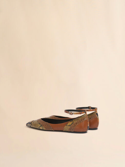 Brown leather pointed-toe ballerina - Ballet Shoes