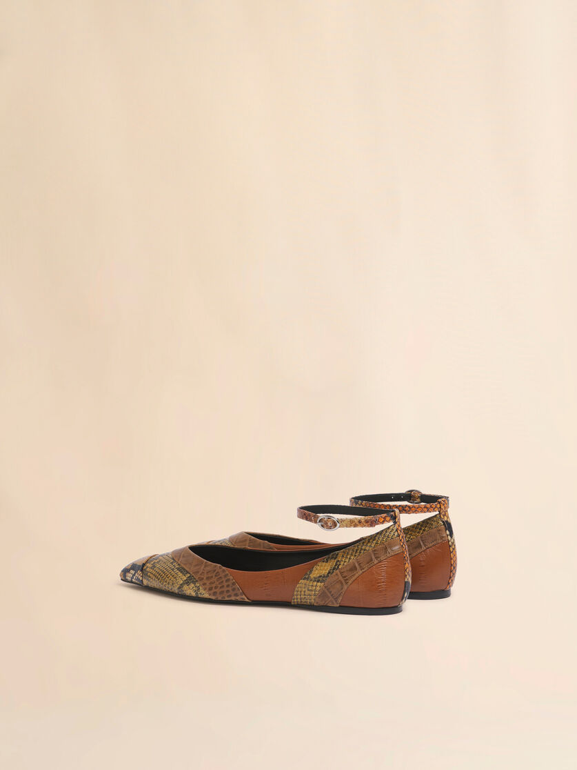 Green leather pointed-toe ballerina - Ballet Shoes - Image 3