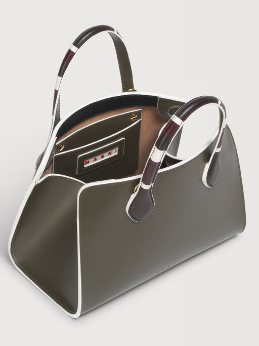 Bolso con solapa peque&ntilde;o de piel verde - Bolsos de mano