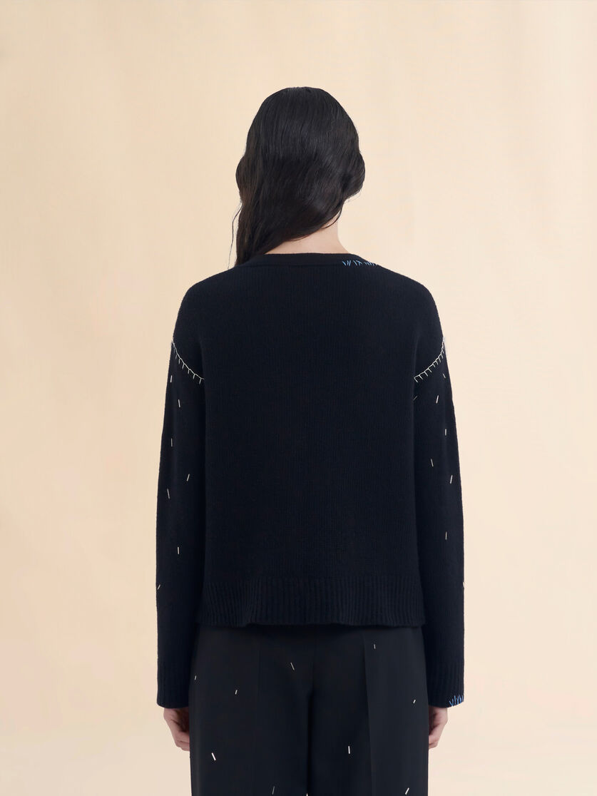 Long sleeved cardigan cashmere blend with pearl detail - Pullovers - Image 3